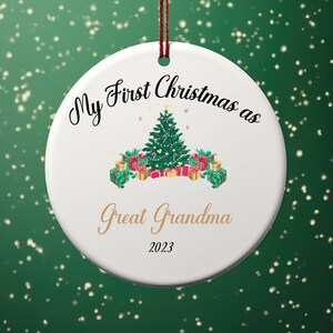 Great-Grandma First Christmas ornament, My First Xmas as a Great-Grandma, Christmas ornaments, Family Ornament, Christmas 2023, Family Xmas