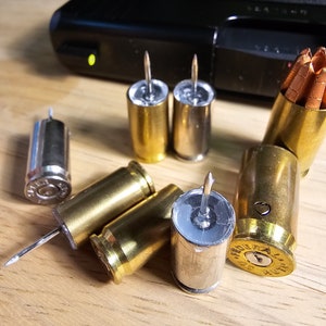 Bullet Shell Casing Push Pin/ Bullet Thumb Tacs/ 9MM Pins