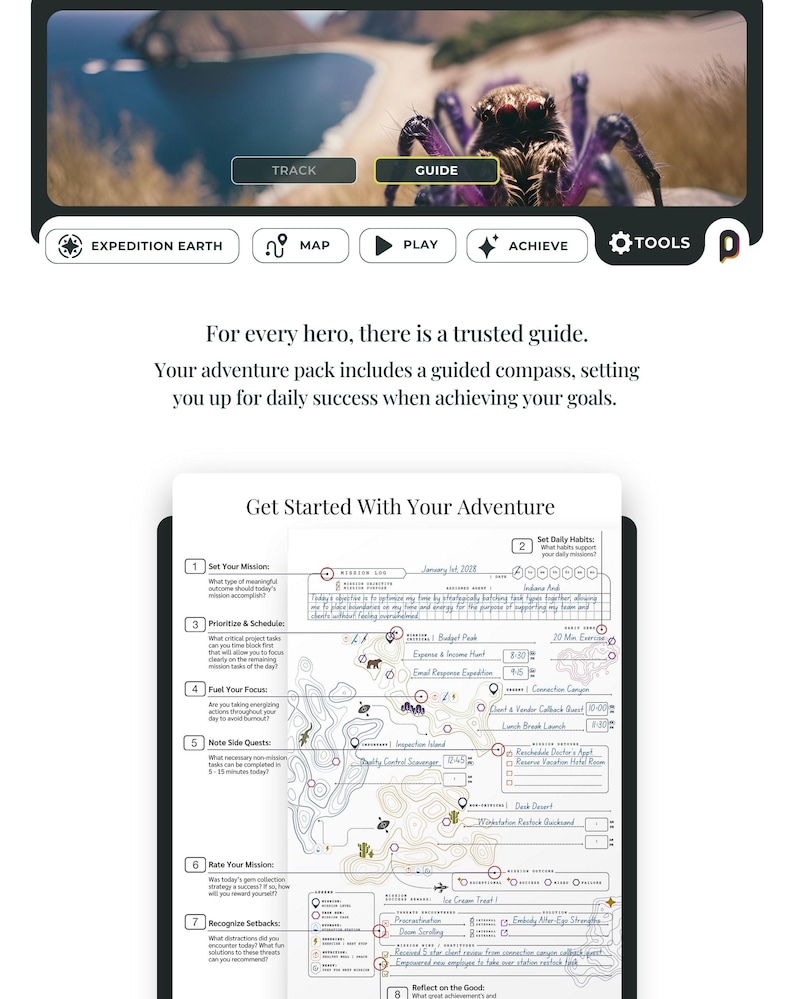 Gamified Daily Digital Planner | Task Management, Eisenhower Matrix ...