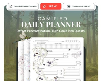Planificador digital diario gamificado/Gestión de tareas, Matriz de Eisenhower (PDF)