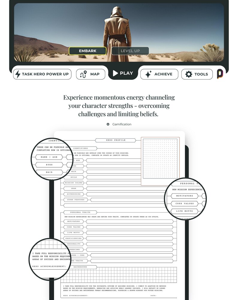 Task Hero Builder PDF | Alter Ego Character Printable | Productivity ...
