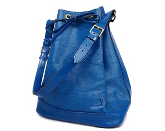 ヴィンテージ ルイ・ヴィトン ノエ ブルー バケットバッグ