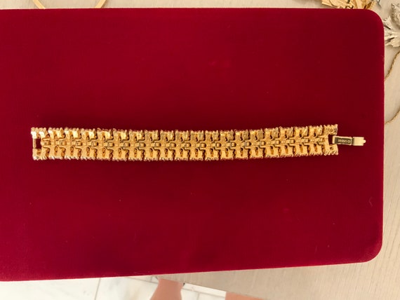 Vintage 1973 Golden Sunset Bracelet Articulated S… - image 5