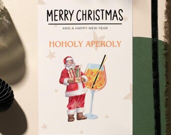 Produktbild von Toca Treasures Premium Aperol Weihnachtskarte Merry Spritzmas, Quadratisch Mit Umschlag - Stylische Grußkarte Für Weihnachten Für Frau, Freundin, Aperol Spritz Liebhaber, Merry Christmas Card