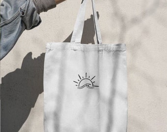 Jute bag / cotton bag - sun / sea