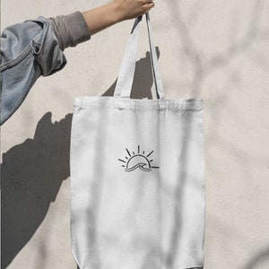 Jute bag / cotton bag - sun / sea