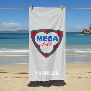 Mega Full / Malle Beach Towel / Personalizable / Mallorca / Gifts / Summer / Holiday / Malle 2024 / Mallorca Joke Gift / Bierkönig