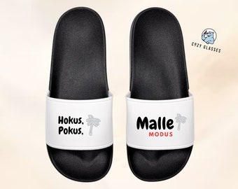 Malle Modus Schlappen - Strandschuhe für Malle / Badelatschen / FlipFlops / Adiletten / Slides / Slipper / Mallorca