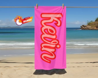 Toalla de playa personalizada 70x140 / Toalla de playa con nombre / Personalizable / Toalla estampada / Regalos / Verano / Vacaciones / Cumpleaños