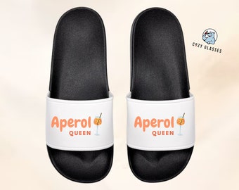 Aperol Queen - beach shoes for malls / flip flops / adilettes / slides / slippers / Mallorca / Bierkönig / Megapark