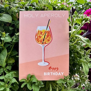 HOLY APEROLY (APEROL) postcard - birthday card