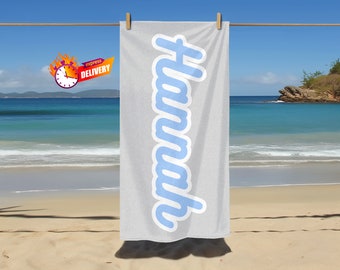 Custom beach towel 70x140 / Beach towel with name / Personalizable / Printed towel / Gifts / Summer / Vacation/Birthday