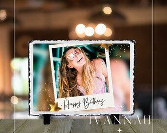 Personalized handmade stone frame gift for any occasion