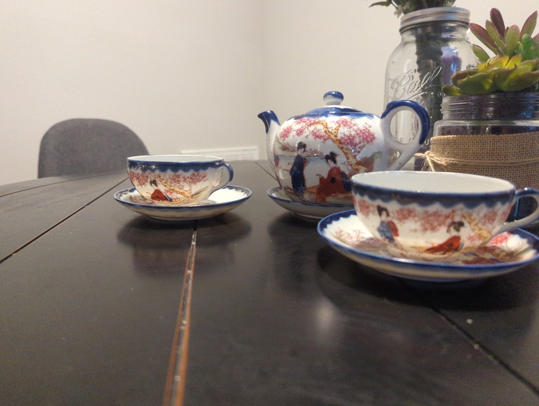 Japanese Vintage Small Tea Set Etsy