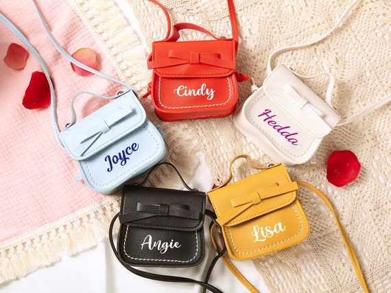 Personalized Mini Crossbody Purse With Name Toddler Ribbon Purse Custom  Toddler Bag Little Girl Purse Bags Toddler Girl Gift Children Gift 
