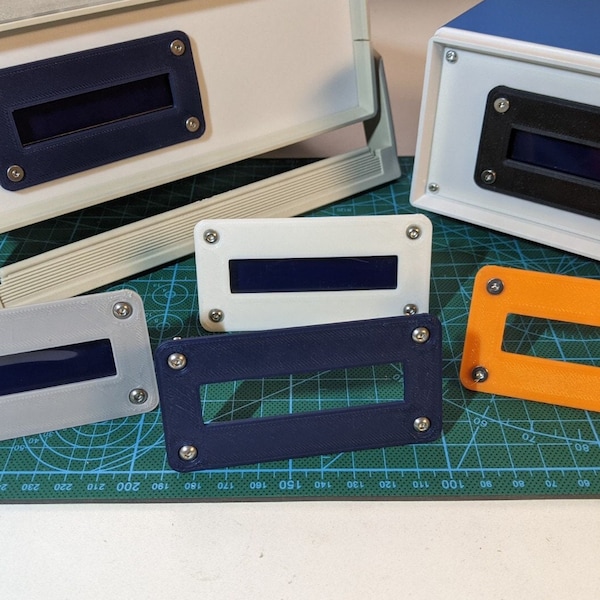 Bisel para pantalla LCD 1602 impreso en 3D, soporte para electrónica DIY, fabricado en EE. UU.