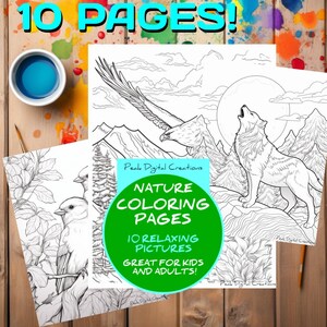 Coloring Pages for Kids Nature Coloring Pages for Relaxing Coloring Pages for Adults Printable Coloring Pages