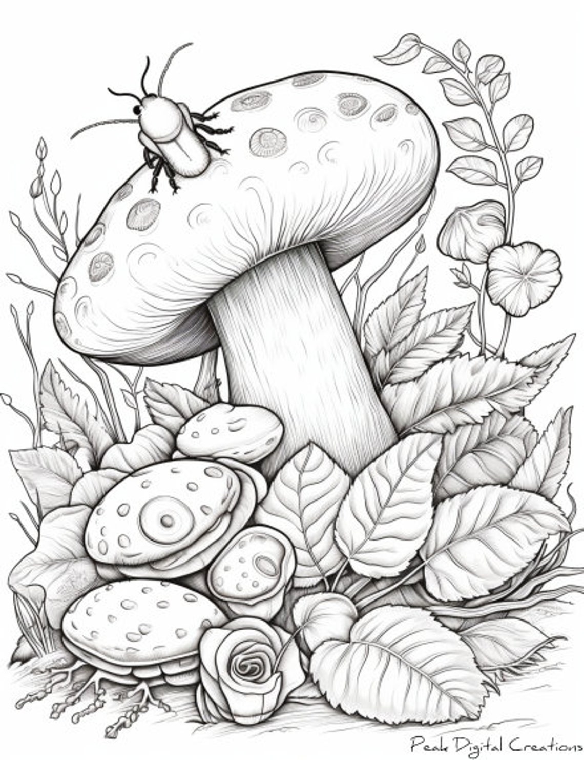 Garden Critters Coloring Page Printable - Etsy