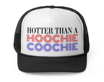 Alan Jackson Hotter Than A Hoochie Coochie, Chattahoochie Trucker Hat Classic Country Music New Hot Country Nashville