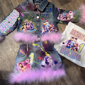 Kids Jean Skirt & Jacket Birthday Fit