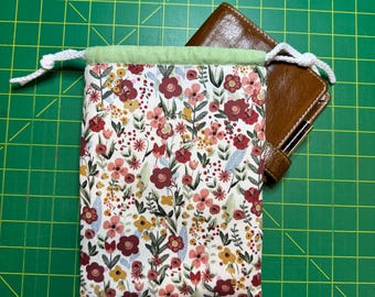 Planner + Journal Pouch - Personal Rings Size / Filofax Pouch -  Made By Patti @BirdOnTheRiver