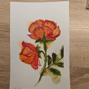 Original Watercolor Roses