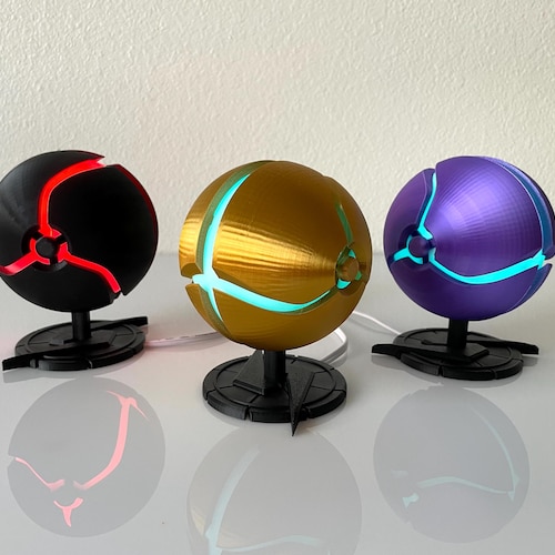 Présentoir lumineux pour boule morphing Metroid - Boule morphing Samus de Metroid Prime