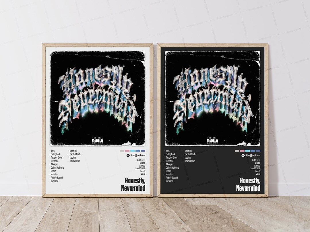 Drake Poster Honestly Nevermind Poster Custom Album - Etsy