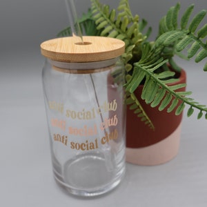 Introvert Gift- Libbey Glass Can, 16oz Glass Cup, Adult Humor, Mom Humor, Sarcasm, Funny Gift, Gift for Friend, Tumblers