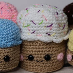 Crochet Cupcake, Crochet Breakfast Play Food, Amigurumi Cupcake, Imagination Play, Educational Toy, Play Food, Many Flavors, Play Food