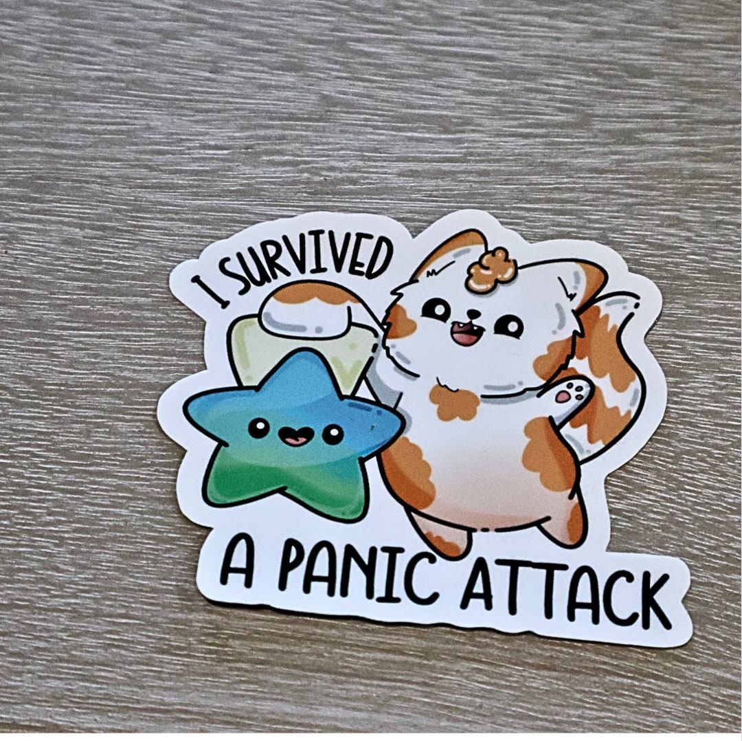 Panic Attack Sticker I Survived a Panic Attack Die-cut Vinyl Sticker - Inspirational ...