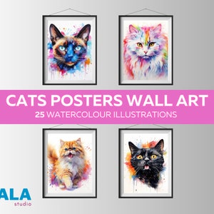 Original Art Cat Art Print Fab Funky Warrior Cats Poster -  Denmark