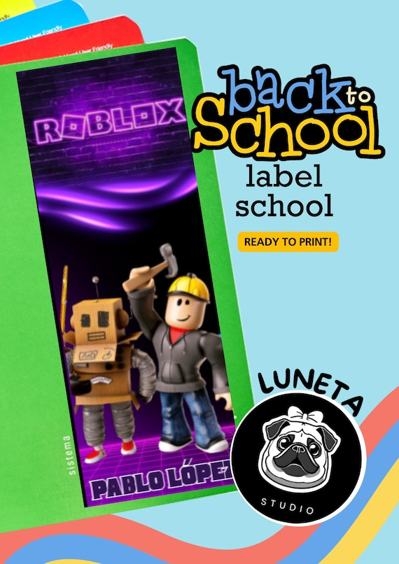 ROBLOX Name Labels Printable Name Labels for School, Personalized