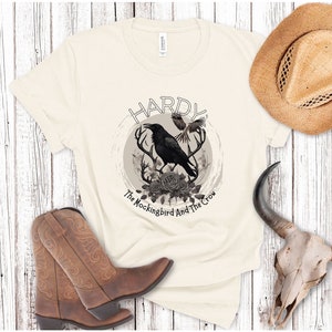 HARDY Shirt, Die Mockingbird und die Krähe Shirt, Unisex Country Konzert tee, Festival Rodeo Tshirts, Shirts mit Sprüchen, Western Fan Geschenk