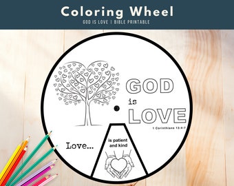 Color Wheel With Scriptures Days of Creation Bible Coloring Wheel, Bible Story Activity, Printable ...