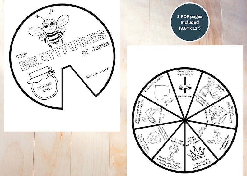 The Beatitudes Bible Coloring Wheel - Il 794xN.5440222930 P3wk 