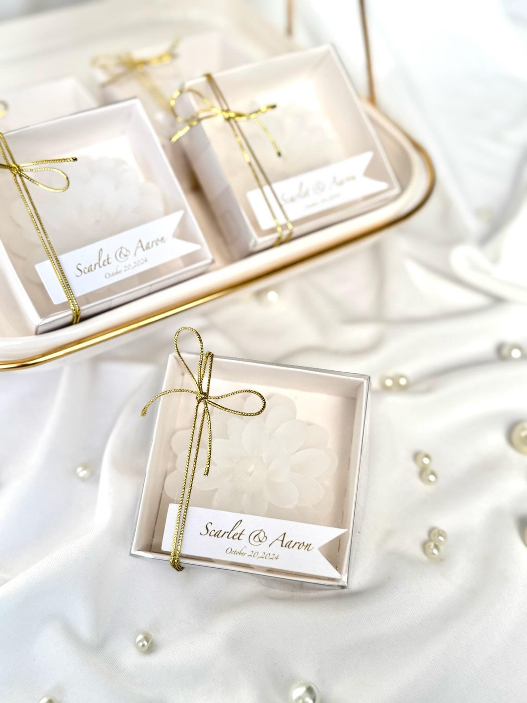 Custom Lotus Candle Favors Personalized Wedding Favors Bridal Shower ...