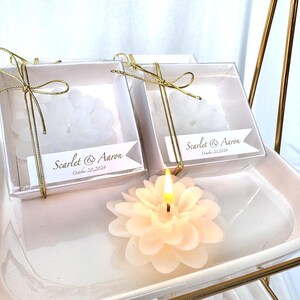 Custom Lotus Candle Favors Personalized Wedding Favors Bridal Shower ...