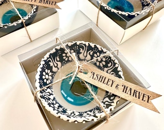 Evil Eye Wedding Favors - Evil Eye Seramic Bowl - Baby Shower Favors - Baptism Favors