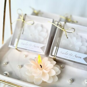 Custom Lotus Candle Favors Personalized Wedding Favors Bridal Shower ...