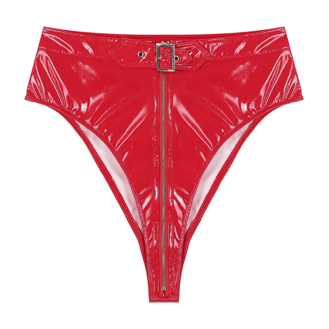 Latex Open Crotch Panties With Zipper / Latex Lingerie / Open Etsy