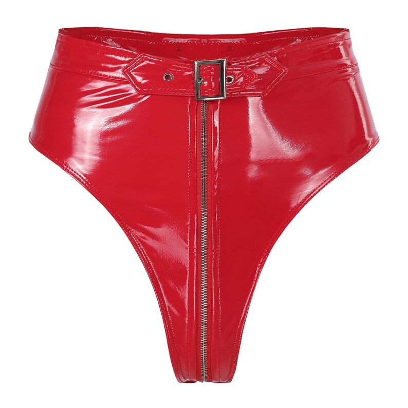 Latex Open Crotch Panties With Zipper / Latex Lingerie / Open Etsy