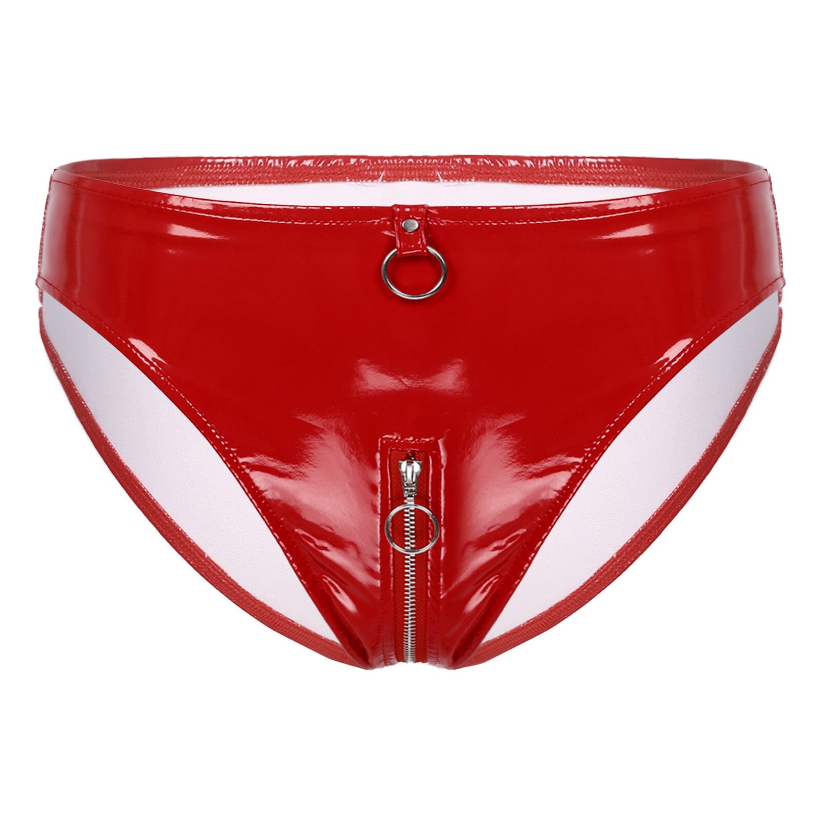 Latex Open Crotch Panties With Zipper / Latex Lingerie / Open Etsy