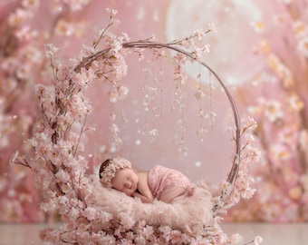 Newborn Digital Backdrop, Floral, Newborn  Composite digital background, Photoshop Overlays, Studio Background