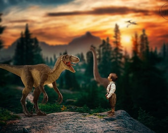 Dinosaur Digital Background, Dinosaur Cliff Digital Backdrop, Dino, Fantasy, Photographers & Digital Artists- INSTANT DOWNLOAD