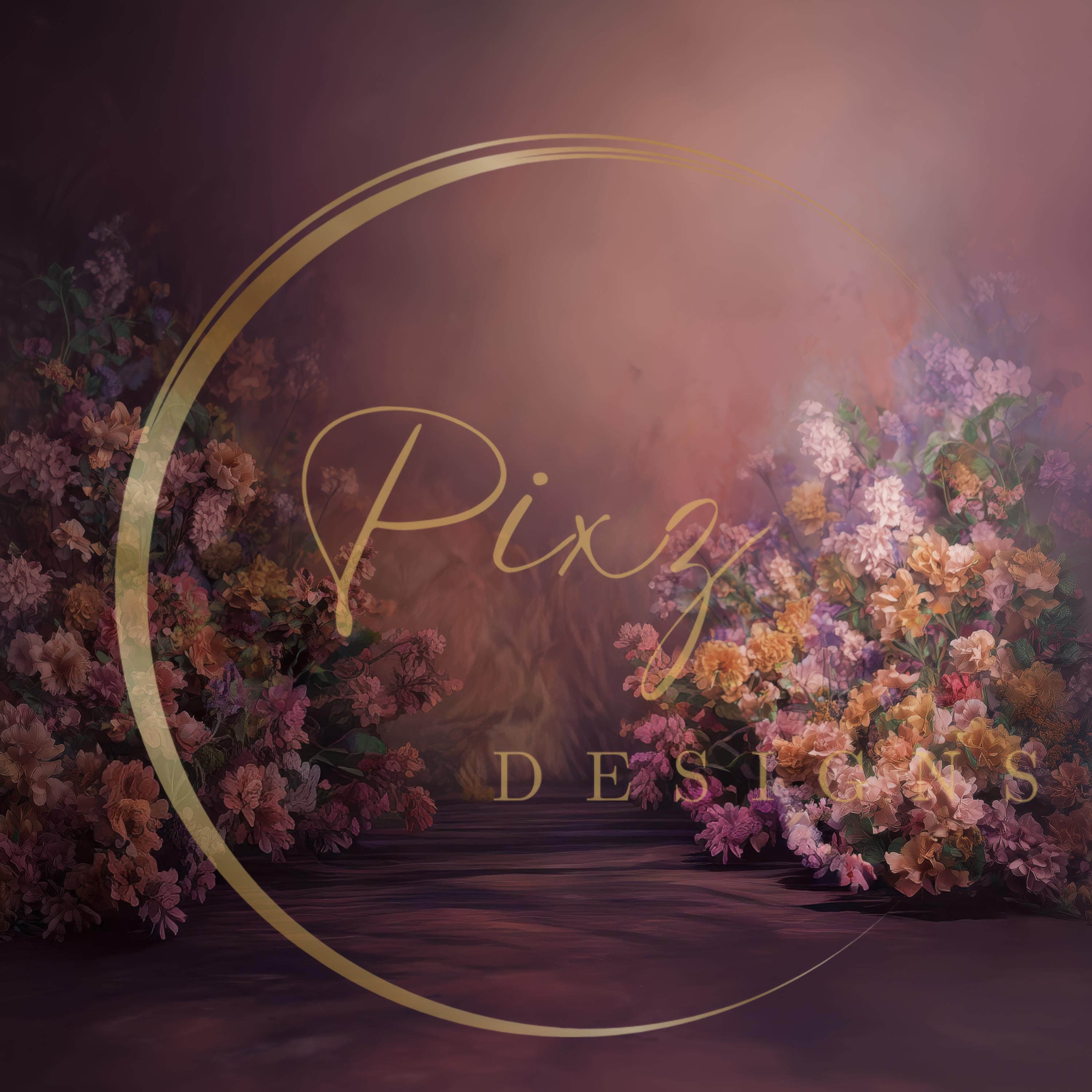Floral Maternity Digital Background - Soft, Dreamy Pregnancy Backdrop ...
