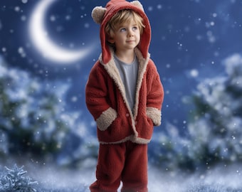 Christmas Digital background, Holiday portrait digital backdrop, festive children composite, Studio Photography overlay