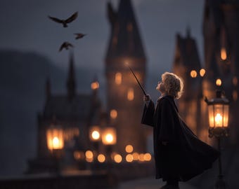 Wizard Castle Digital Background, Wonderland, Snowy Backdrop, Ice Castle, Photography Composite, Photoshop Overlays, Kids Prop