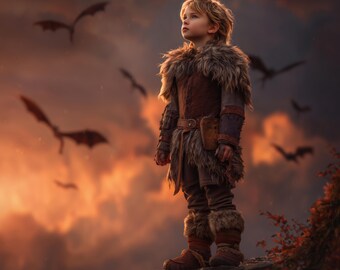 Dragon Digital Background | Fantasy Sky Backdrop | Viking Adventure Photo Composite | Flying Dragon Digital Backdrop