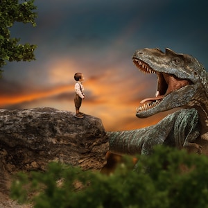 Dinosaur Digital Background, Dinosaur Digital Backdrop, Ledge, For Photography Compositions, Backdrop For Photography, INSTANT DOWNLOAD